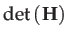 $\displaystyle \det\left(\mathbf{H}\right)$
