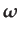 $ \boldsymbol{\omega}$
