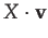 $\displaystyle X\cdot\mathbf{v}$